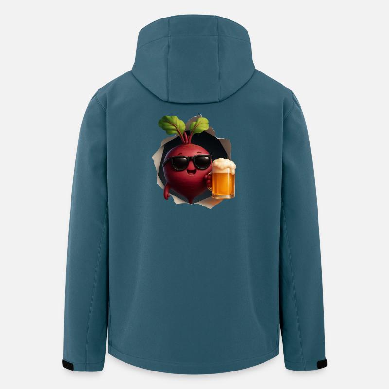 Rote Beete Bier - Recycelte Männer Softshell-Jacke von Stanley/Stella - Dunkles Petrol