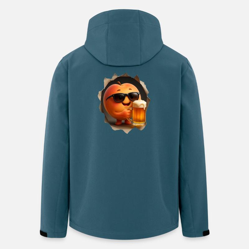 Pfirsich Bier - Recycelte Männer Softshell-Jacke von Stanley/Stella - Dunkles Petrol