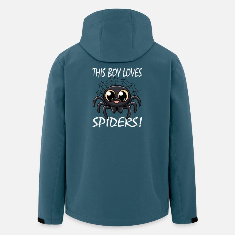 Dieser Junge liebt Spinnen - Recycelte Männer Softshell-Jacke von Stanley/Stella - Dunkles Petrol
