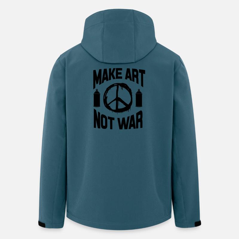 Make Art Not War – Friedens-Graffiti-Spraydose - Recycelte Männer Softshell-Jacke von Stanley/Stella - Dunkles Petrol
