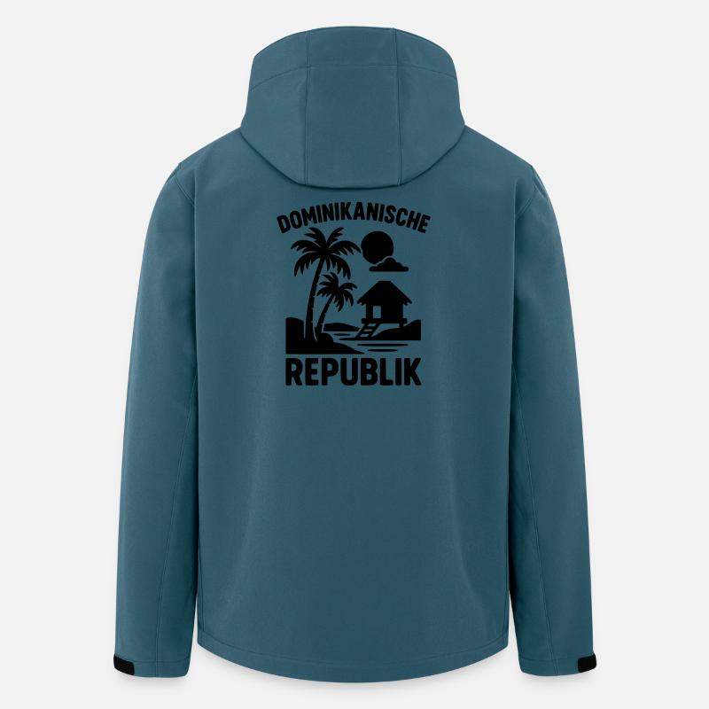 dominikanische republik silhouette - Recycelte Männer Softshell-Jacke von Stanley/Stella - Dunkles Petrol