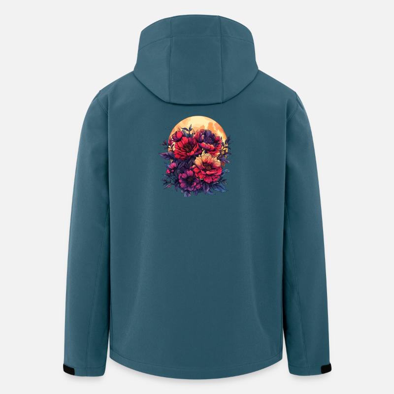 Mondlicht Blütenbouquet - Recycelte Männer Softshell-Jacke von Stanley/Stella - Dunkles Petrol