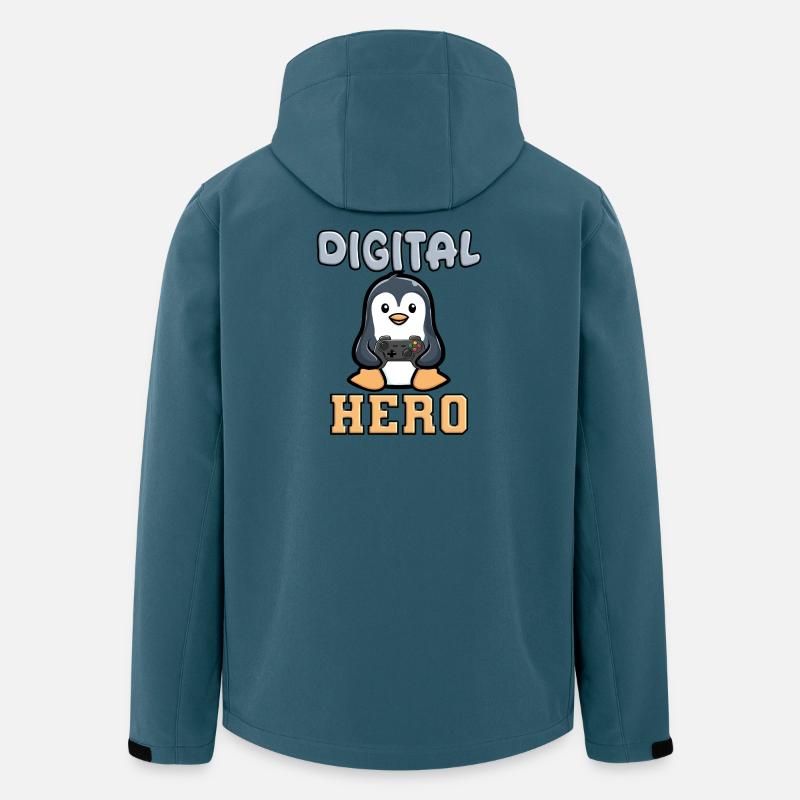 zocker controller hero of gaming - Recycelte Männer Softshell-Jacke von Stanley/Stella - Dunkles Petrol