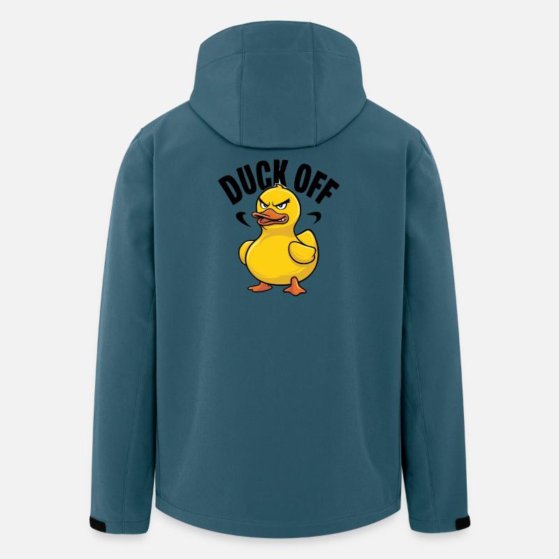 Duck off – Lustige Enten-Memes - Recycelte Männer Softshell-Jacke von Stanley/Stella - Dunkles Petrol