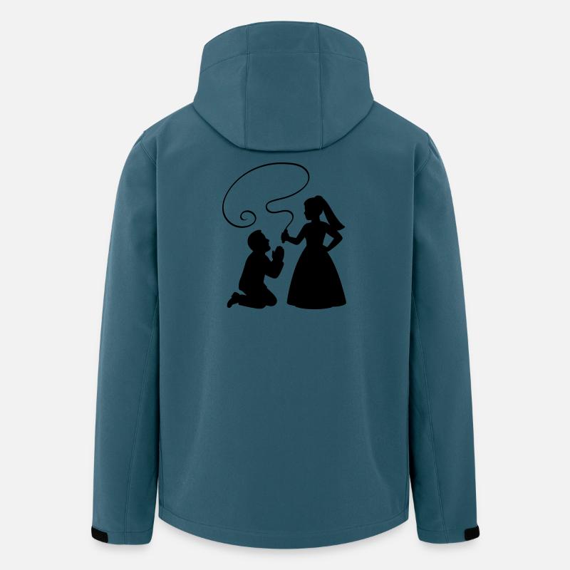 Brautpaar Ehepaar Peitsche - Recycelte Männer Softshell-Jacke von Stanley/Stella - Dunkles Petrol