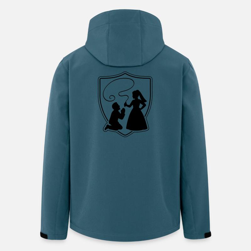Wedding Bride and groom Couple silhouette - Men’s Recycled Softshell Jacket by Stanley/Stella - stargazer