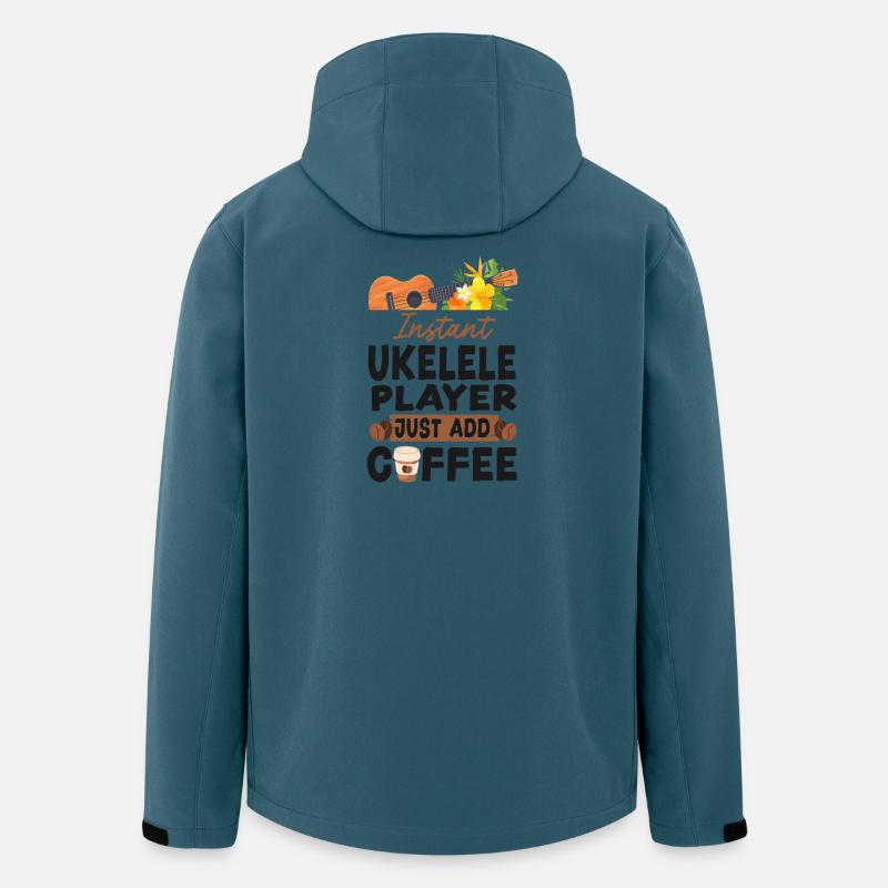 Hawaiian Ukulele Uke Coffee - Recycelte Männer Softshell-Jacke von Stanley/Stella - Dunkles Petrol