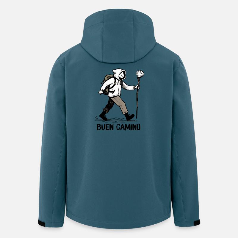 Pilger auf dem Jakobsweg - Recycelte Männer Softshell-Jacke von Stanley/Stella - Dunkles Petrol