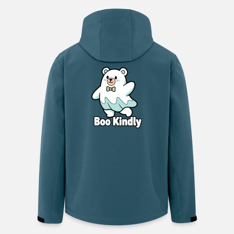 Boo Kindly Polar-Bär mit Schleife - Recycelte Männer Softshell-Jacke von Stanley/Stella - Dunkles Petrol