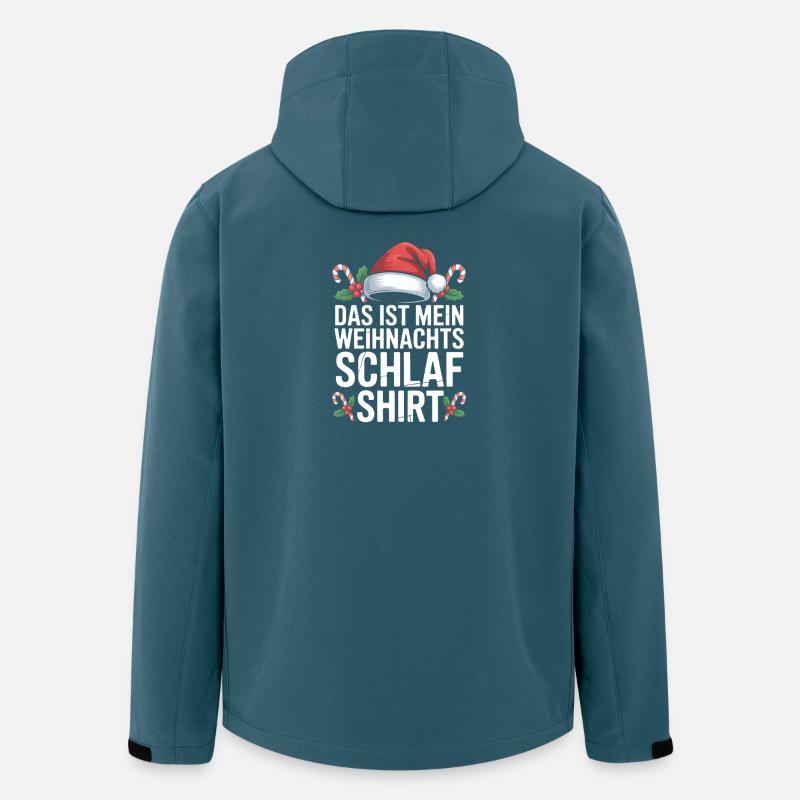 Weihnachts Schlafshirt Spruch - Recycelte Männer Softshell-Jacke von Stanley/Stella - Dunkles Petrol