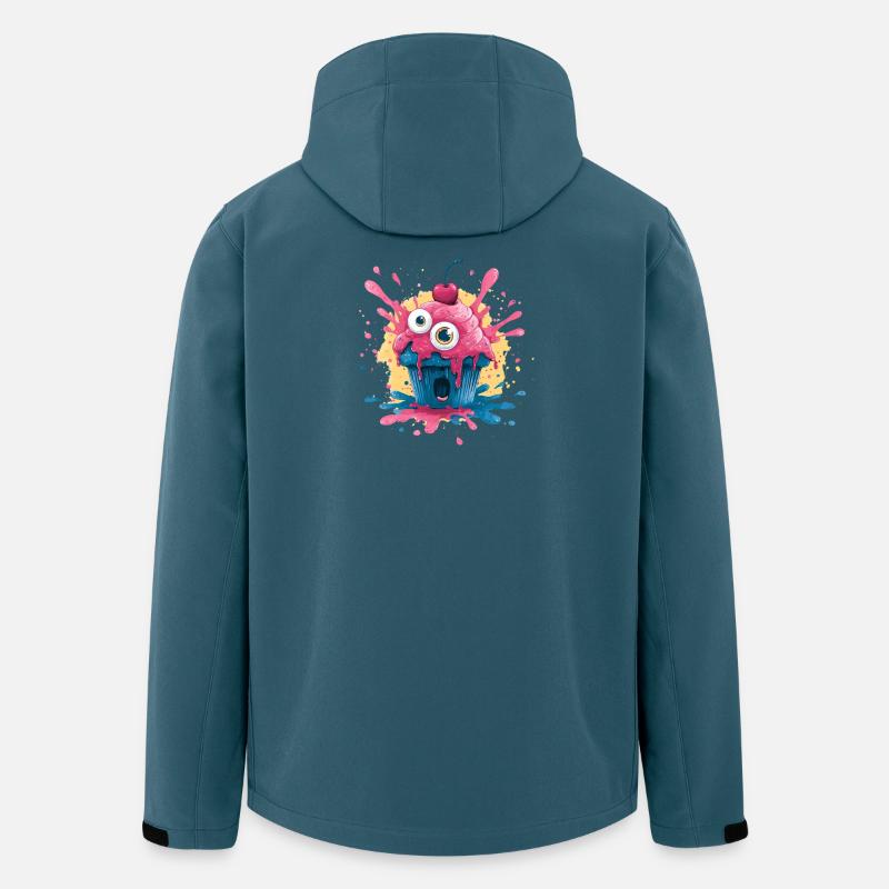 Kawaii Cupcake Farbexplosion - Recycelte Männer Softshell-Jacke von Stanley/Stella - Dunkles Petrol