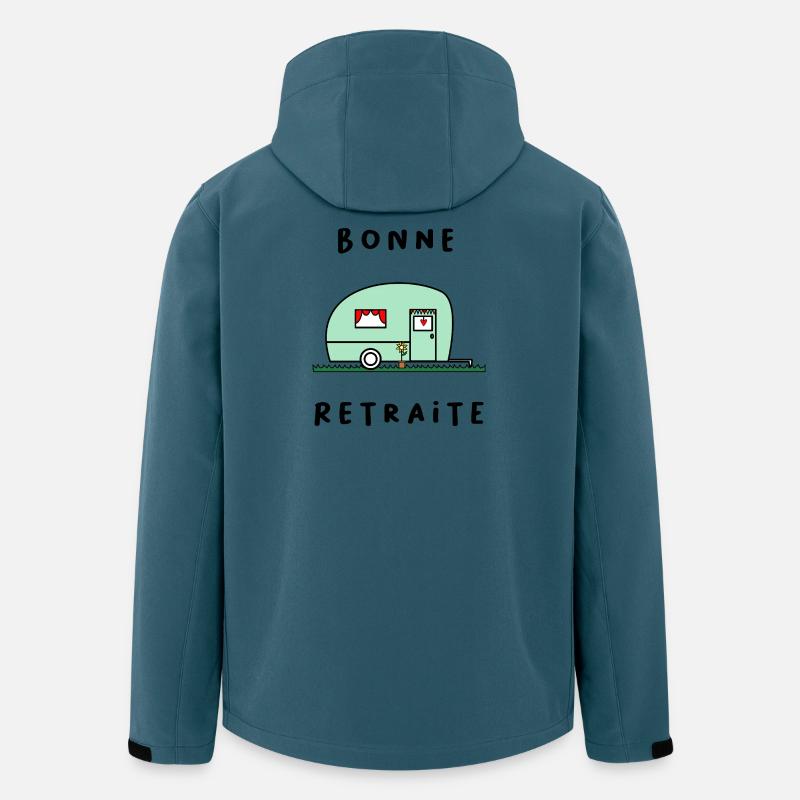JOYEUSE RETRAITE. RETRAITE. RETRAITEE. RETRAITE - Veste softshell homme en polyester recyclé Stanley/Stella - bleu pétrole foncé