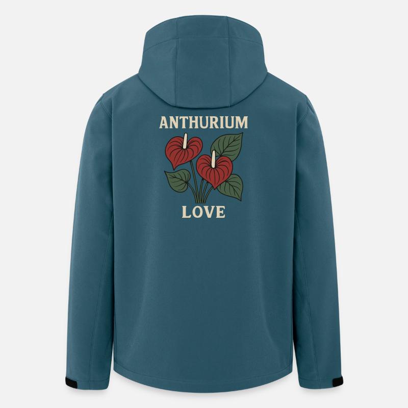Anthurium Love - Recycelte Männer Softshell-Jacke von Stanley/Stella - Dunkles Petrol