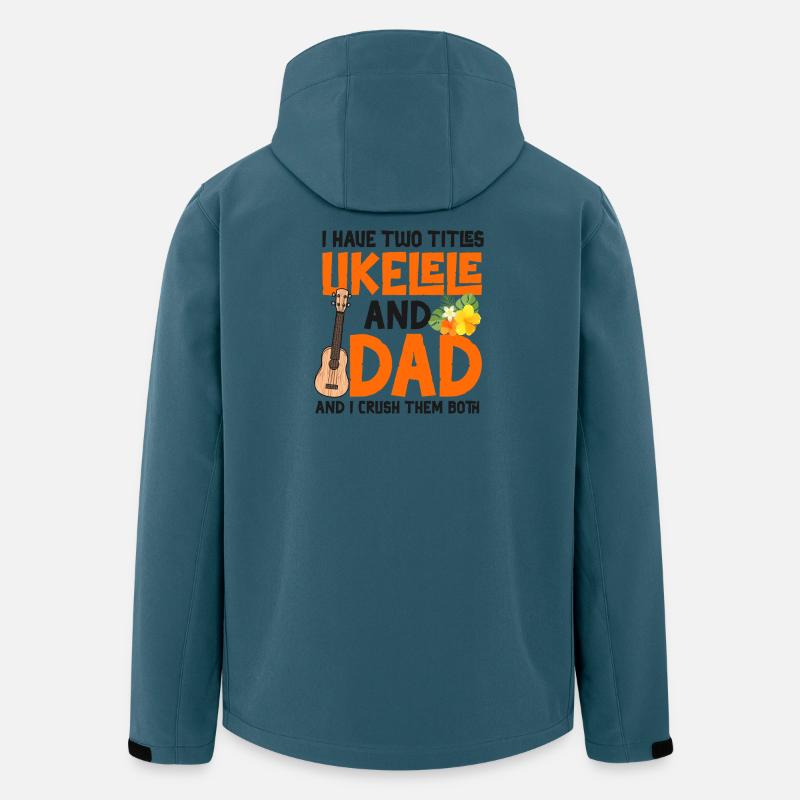 Hawaiian Ukulele Uke Dad I Have - Recycelte Männer Softshell-Jacke von Stanley/Stella - Dunkles Petrol