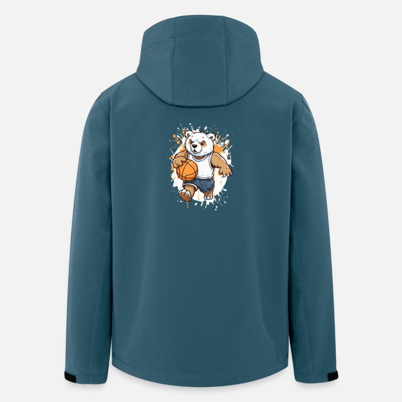 Puissance du basket des Bears - Veste softshell homme en polyester recyclé Stanley/Stella - bleu pétrole foncé