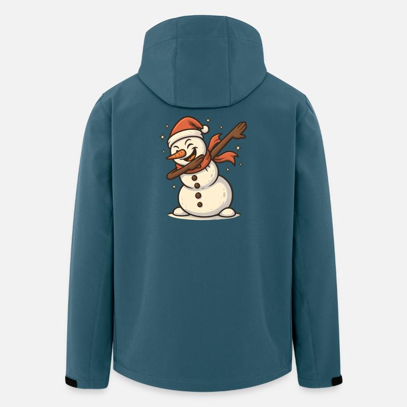 Cooler Schneemann Dab - Recycelte Männer Softshell-Jacke von Stanley/Stella - Dunkles Petrol