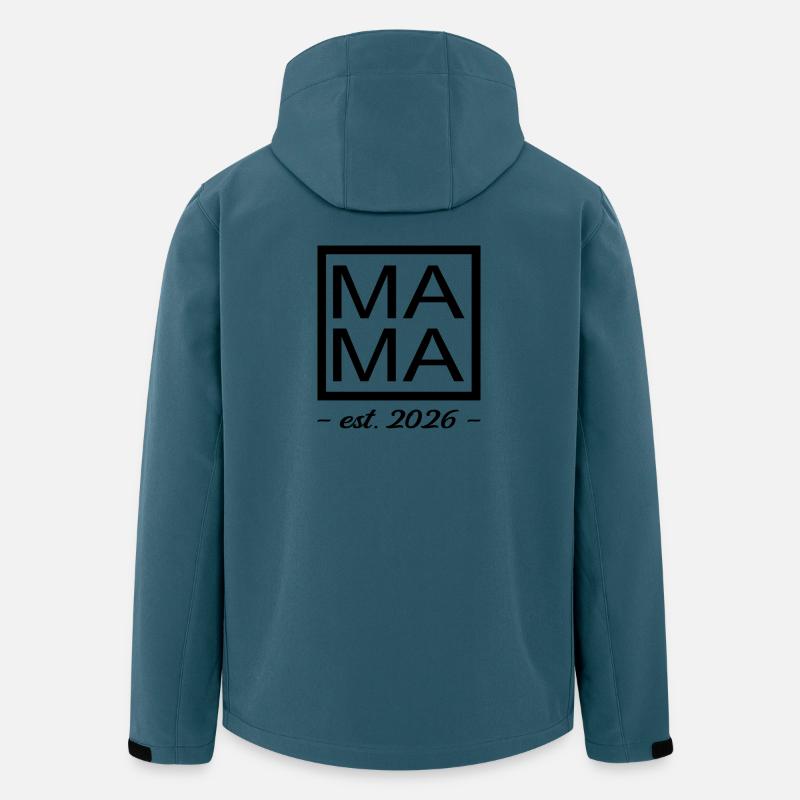 Mama 2026 Est Geschenkidee Mama - Recycelte Männer Softshell-Jacke von Stanley/Stella - Dunkles Petrol