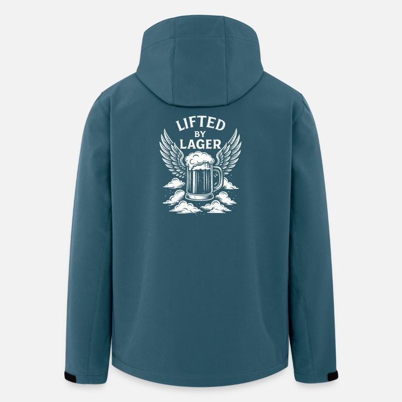 Raise Lager: Beer Wings - Recycelte Männer Softshell-Jacke von Stanley/Stella - Dunkles Petrol