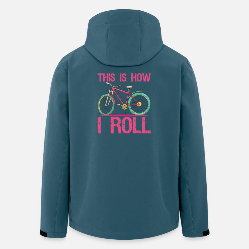 This is How I Roll T-Shirt Funny Cycling Bicycle  - Recycelte Männer Softshell-Jacke von Stanley/Stella - Dunkles Petrol