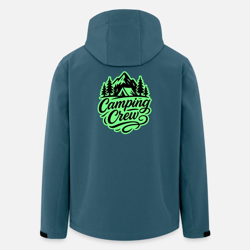Camping Crew - Recycelte Männer Softshell-Jacke von Stanley/Stella - Dunkles Petrol