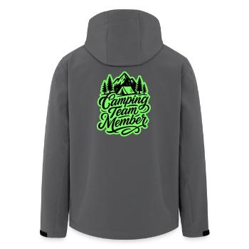 Camping Team Tent Mountains - Men’s Recycled Softshell Jacket by Stanley/Stella - stargazer - Back - AI Model Male 185 light (185cm)