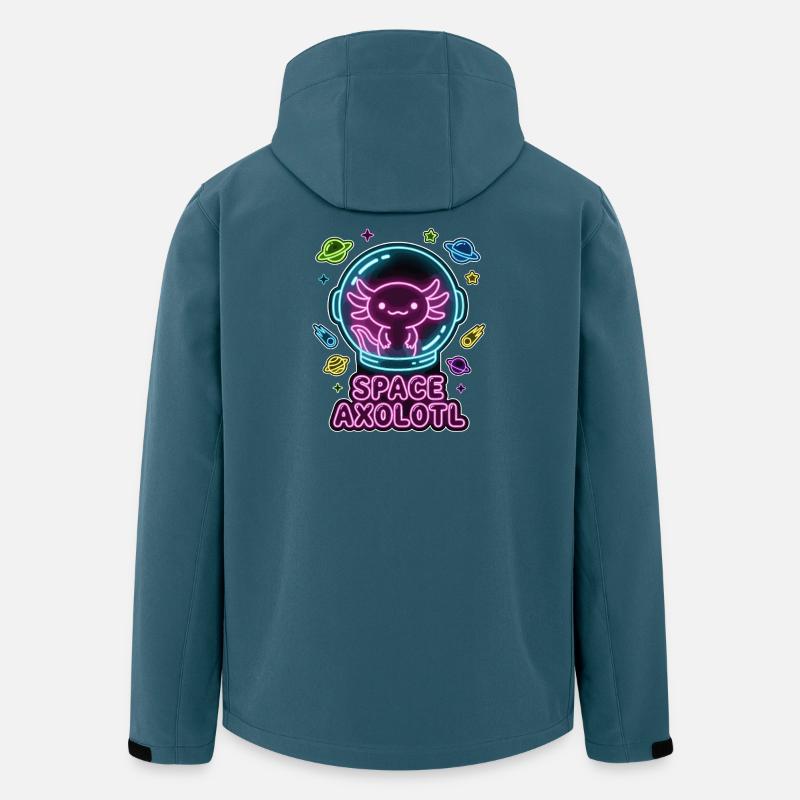 Space Axolotl - Recycelte Männer Softshell-Jacke von Stanley/Stella - Dunkles Petrol
