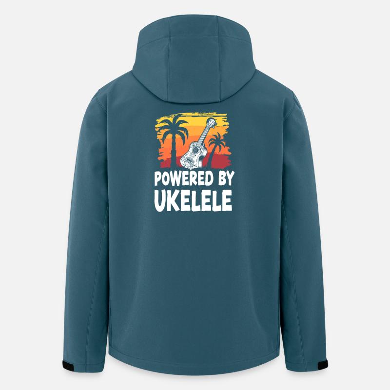 Ukulélé hawaïen Ukulélé propulsé par - Veste softshell homme en polyester recyclé Stanley/Stella - bleu pétrole foncé
