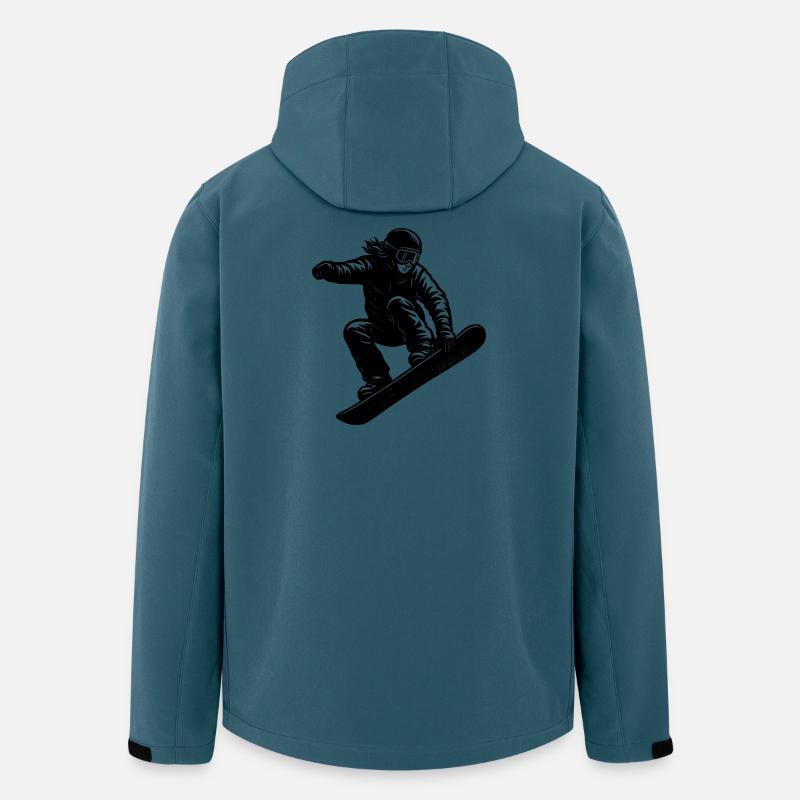 Snowboard Motiv das sofort wirkt - Recycelte Männer Softshell-Jacke von Stanley/Stella - Dunkles Petrol
