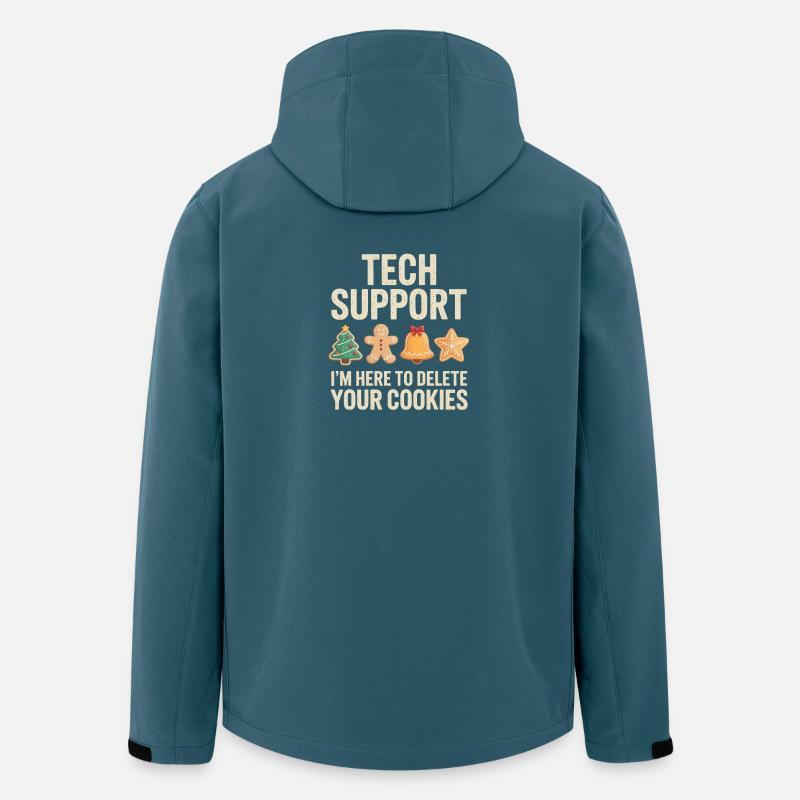 Tech Support Cookies Meme Tee - Recycelte Männer Softshell-Jacke von Stanley/Stella - Dunkles Petrol