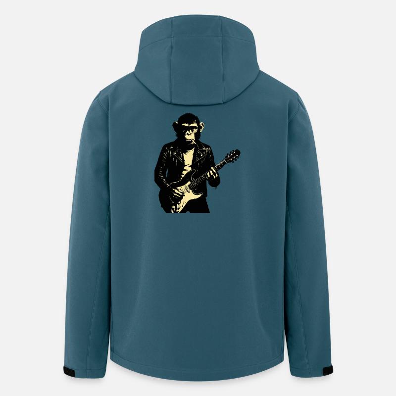 Rock Monkey Gitarrist in Leder - Recycelte Männer Softshell-Jacke von Stanley/Stella - Dunkles Petrol