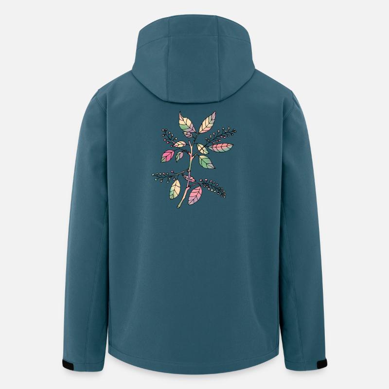 Blumen - Recycelte Männer Softshell-Jacke von Stanley/Stella - Dunkles Petrol