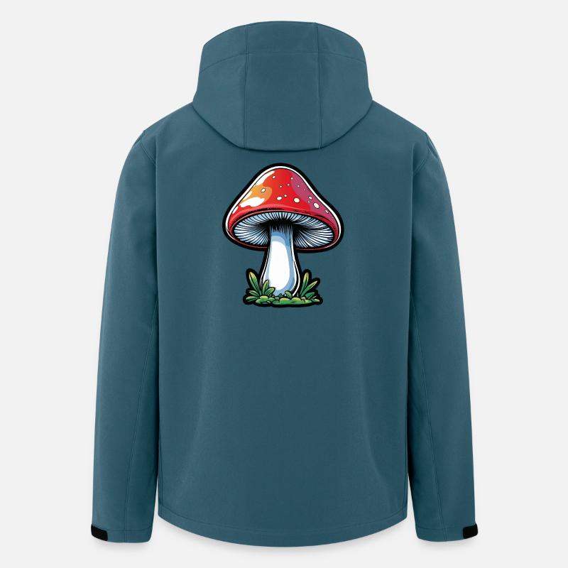 Red Toadstool Popart Design - Men’s Recycled Softshell Jacket by Stanley/Stella - stargazer