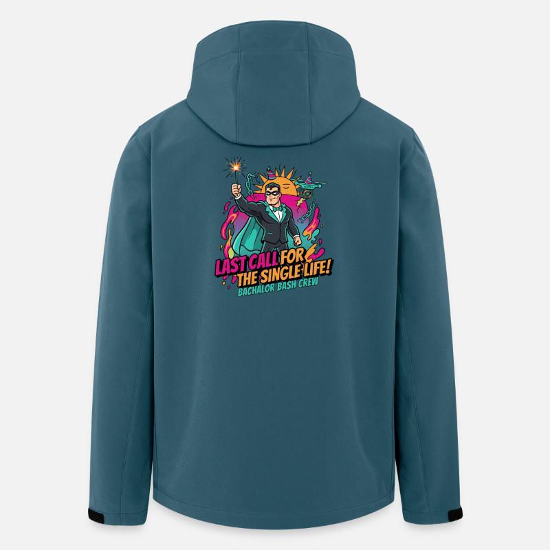 Letzter Ruf fürs Singleleben - Recycelte Männer Softshell-Jacke von Stanley/Stella - Dunkles Petrol