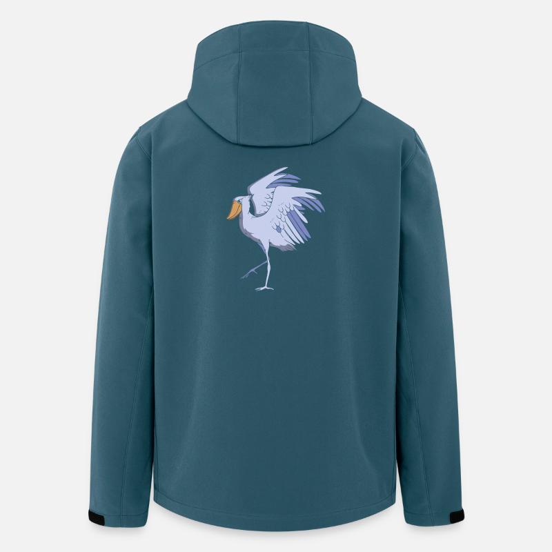 Schuhschnabel Vogel Shoebill - Recycelte Männer Softshell-Jacke von Stanley/Stella - Dunkles Petrol