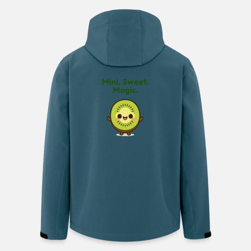 Kiwi Magie - Recycelte Männer Softshell-Jacke von Stanley/Stella - Dunkles Petrol