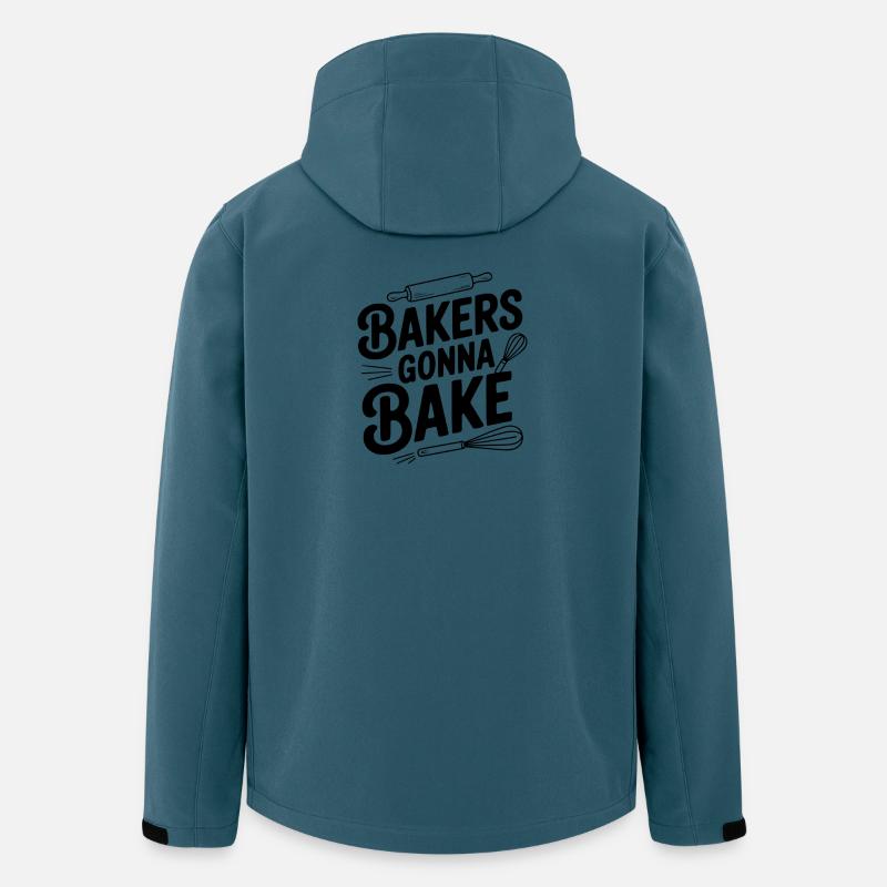 Bäcker gehen zum Backen - Recycelte Männer Softshell-Jacke von Stanley/Stella - Dunkles Petrol