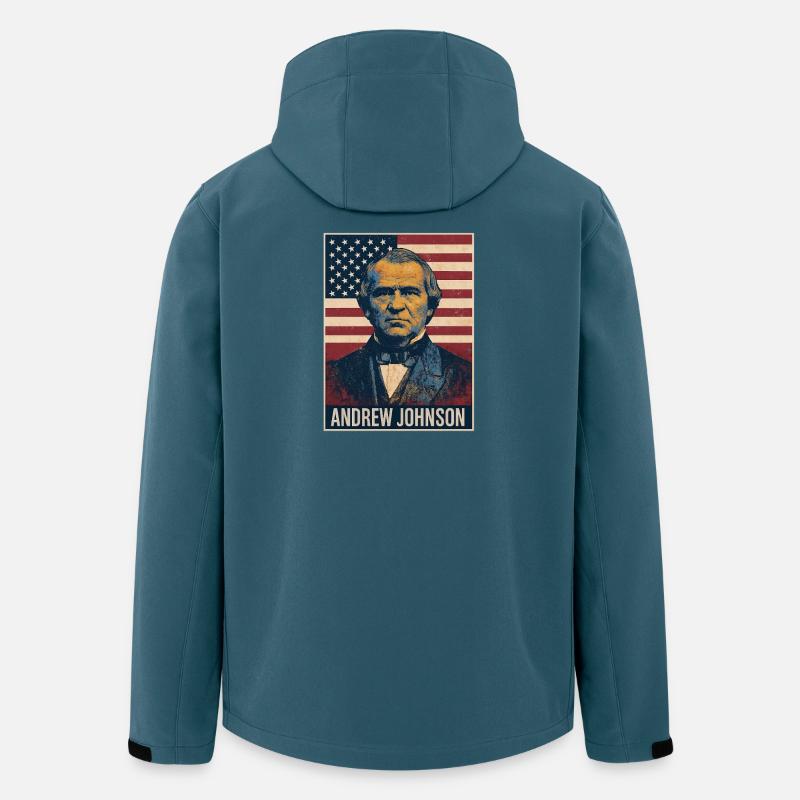 Andrew Johnson Präsident Usa - Recycelte Männer Softshell-Jacke von Stanley/Stella - Dunkles Petrol