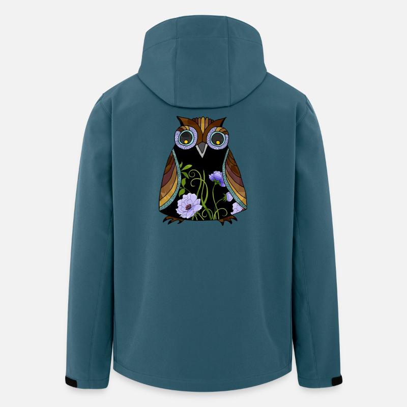 Eule - Recycelte Männer Softshell-Jacke von Stanley/Stella - Dunkles Petrol