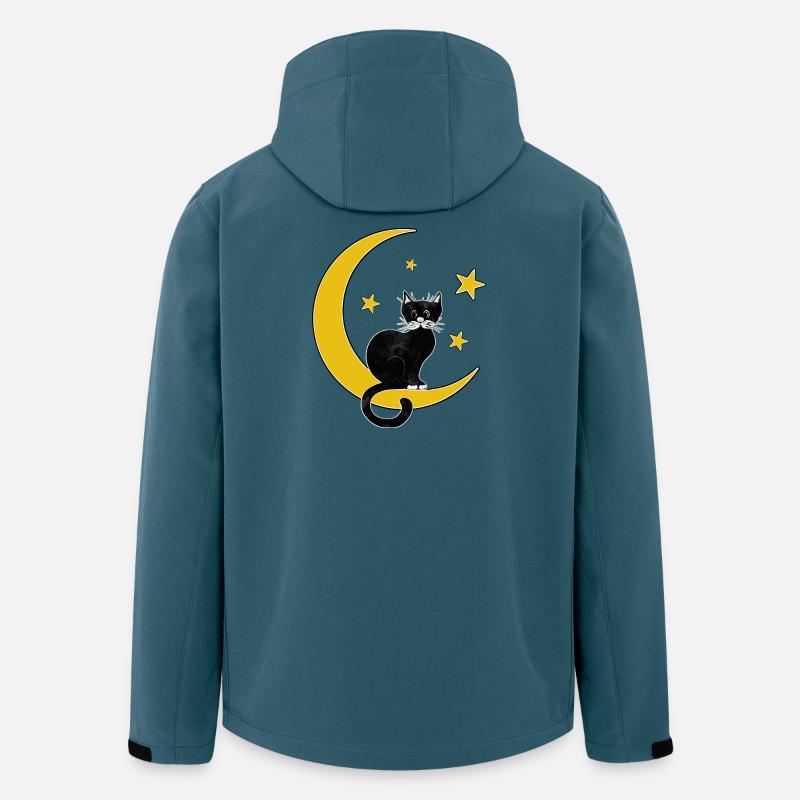 Katze - Recycelte Männer Softshell-Jacke von Stanley/Stella - Dunkles Petrol
