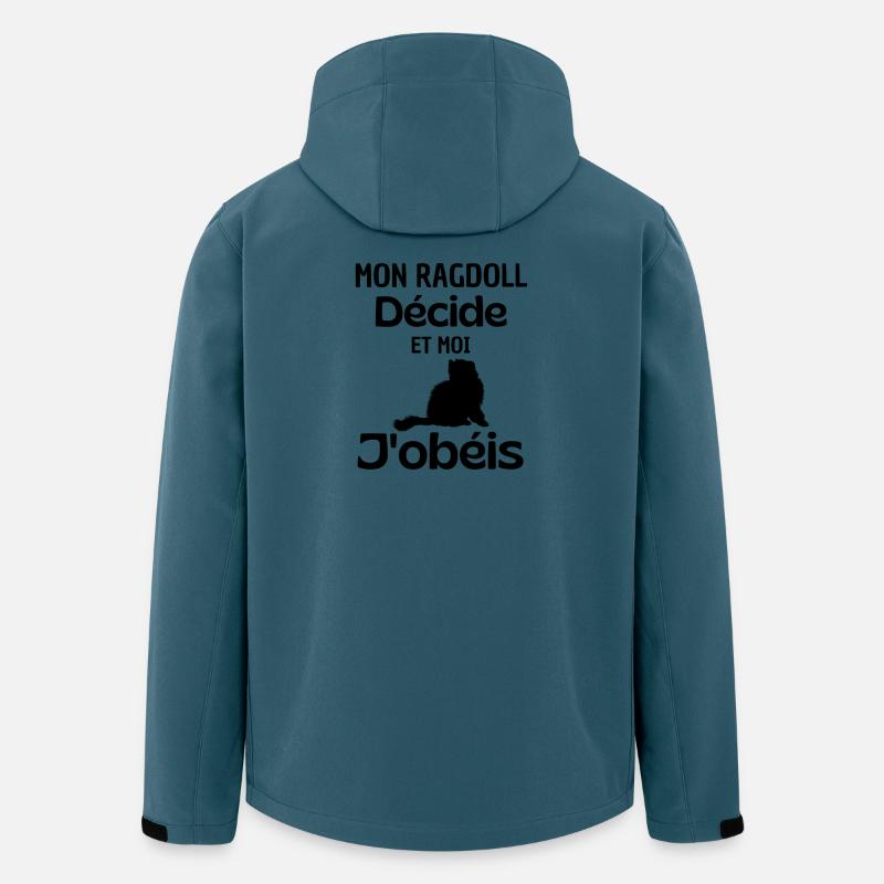 Süße Katzen-Ragdoll - Recycelte Männer Softshell-Jacke von Stanley/Stella - Dunkles Petrol