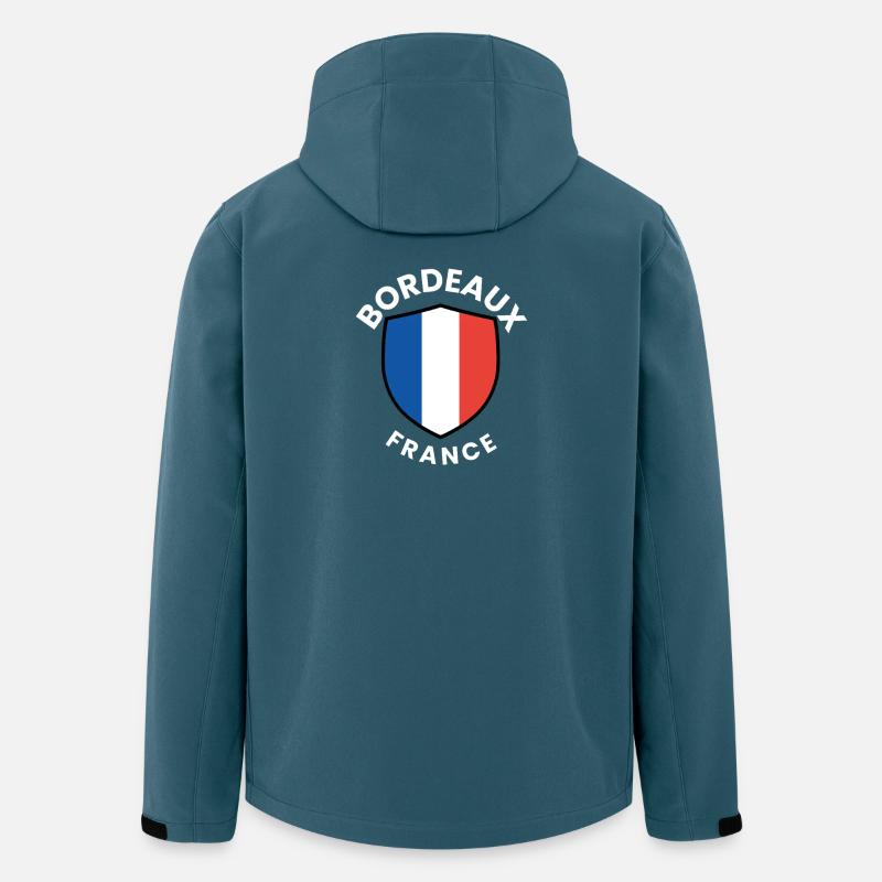 Design des Bordeaux-Frankreich-Schildes - Recycelte Männer Softshell-Jacke von Stanley/Stella - Dunkles Petrol
