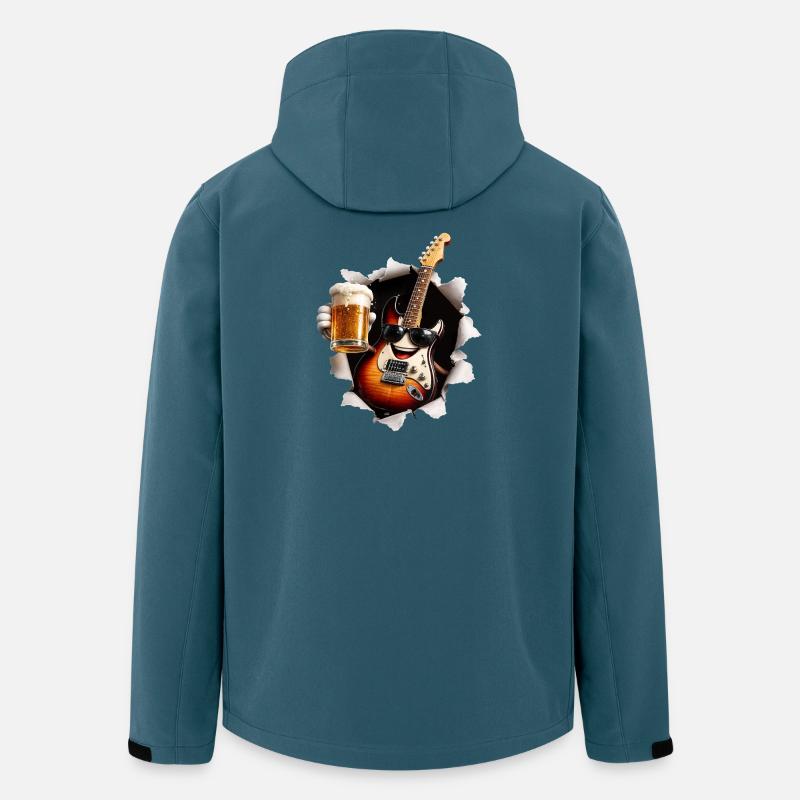 Gitarre Bier - Recycelte Männer Softshell-Jacke von Stanley/Stella - Dunkles Petrol