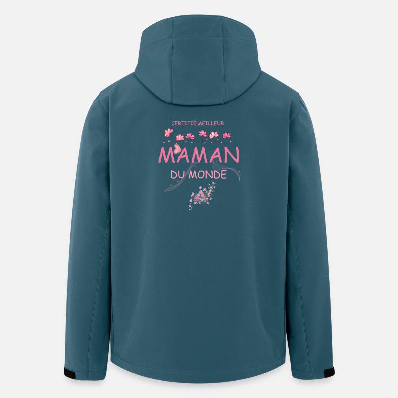 Zertifizierte beste Mutter der Welt - Recycelte Männer Softshell-Jacke von Stanley/Stella - Dunkles Petrol