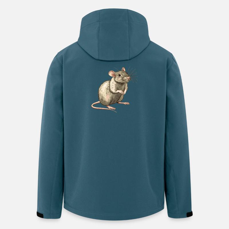 Ratten Ratte - Recycelte Männer Softshell-Jacke von Stanley/Stella - Dunkles Petrol