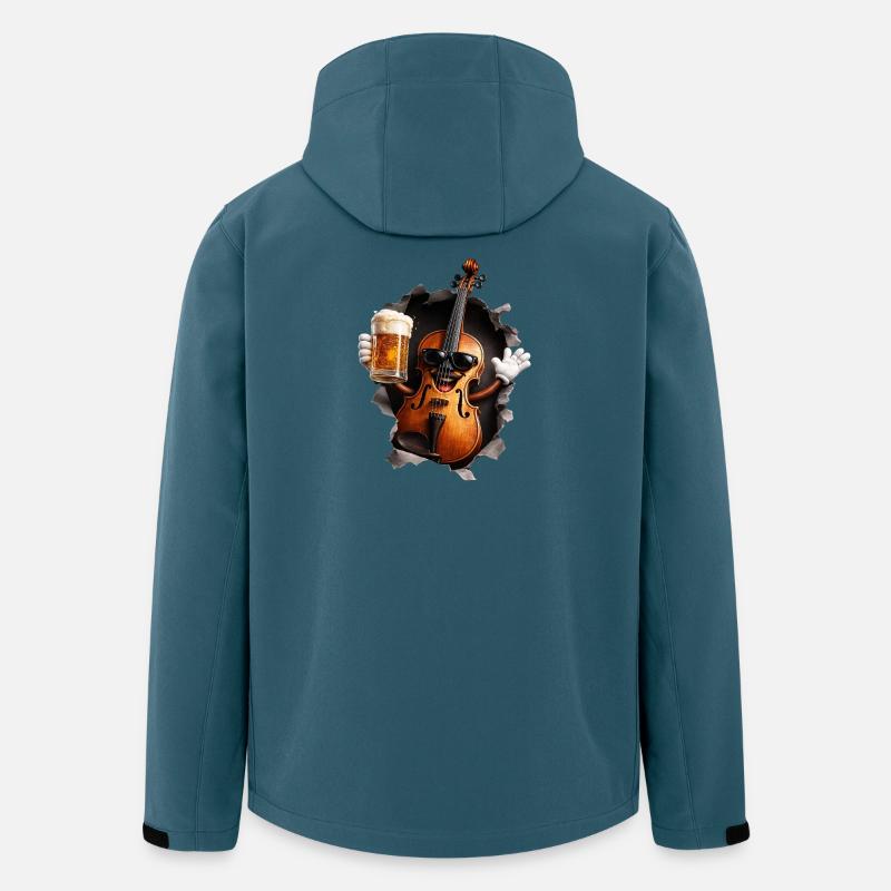 Violin Bier - Recycelte Männer Softshell-Jacke von Stanley/Stella - Dunkles Petrol