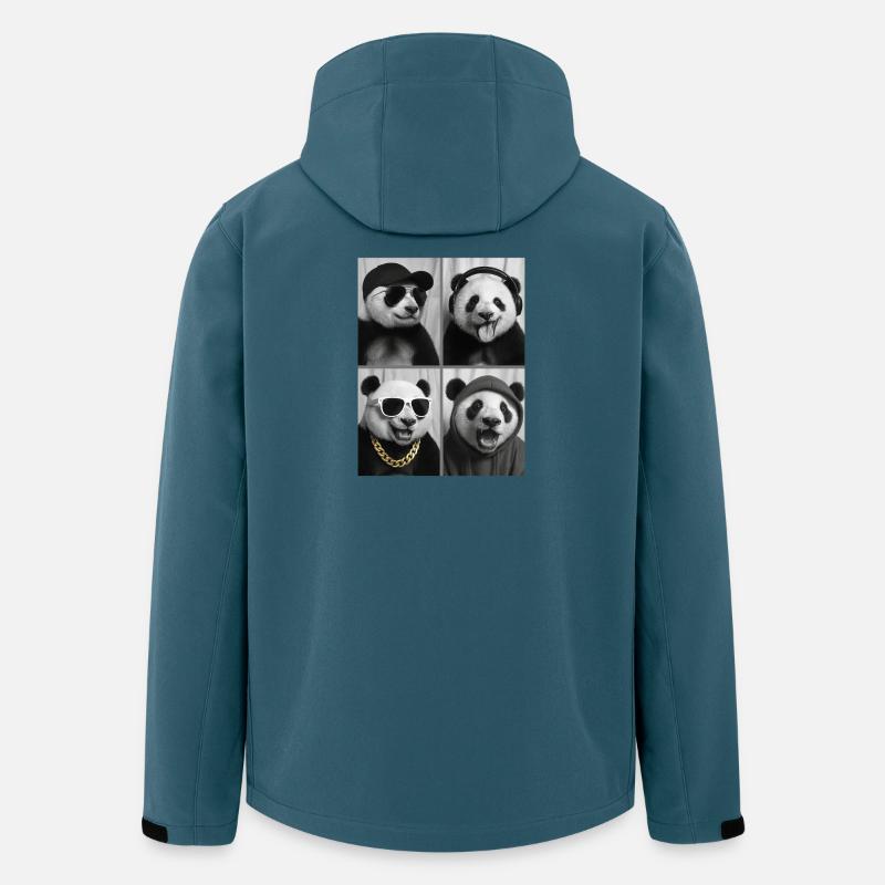 Panda - Recycelte Männer Softshell-Jacke von Stanley/Stella - Dunkles Petrol