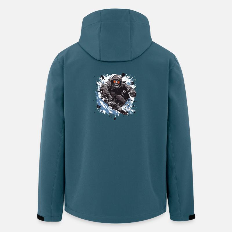Gorilla Snowboard - Veste softshell homme en polyester recyclé Stanley/Stella - bleu pétrole foncé