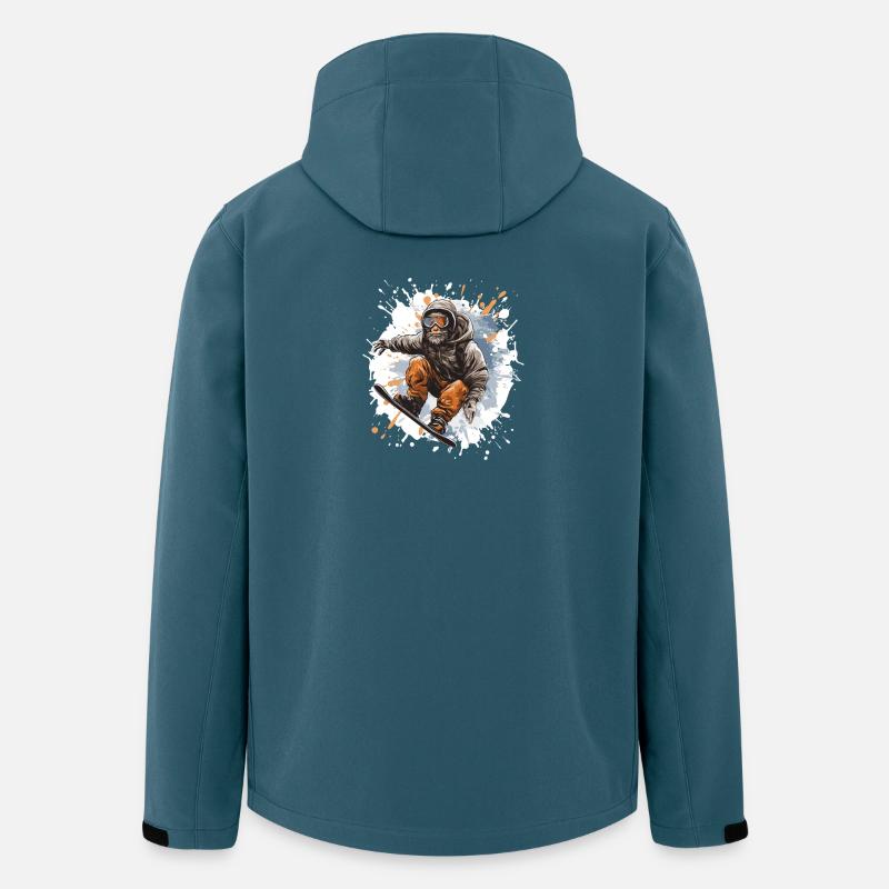 Monkey Snowboard - Men’s Recycled Softshell Jacket by Stanley/Stella - stargazer