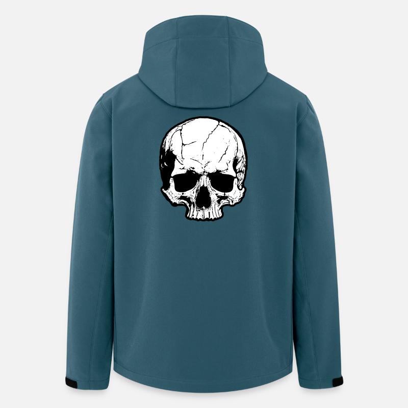 Schädelsilhouette Hochkontrast - Recycelte Männer Softshell-Jacke von Stanley/Stella - Dunkles Petrol
