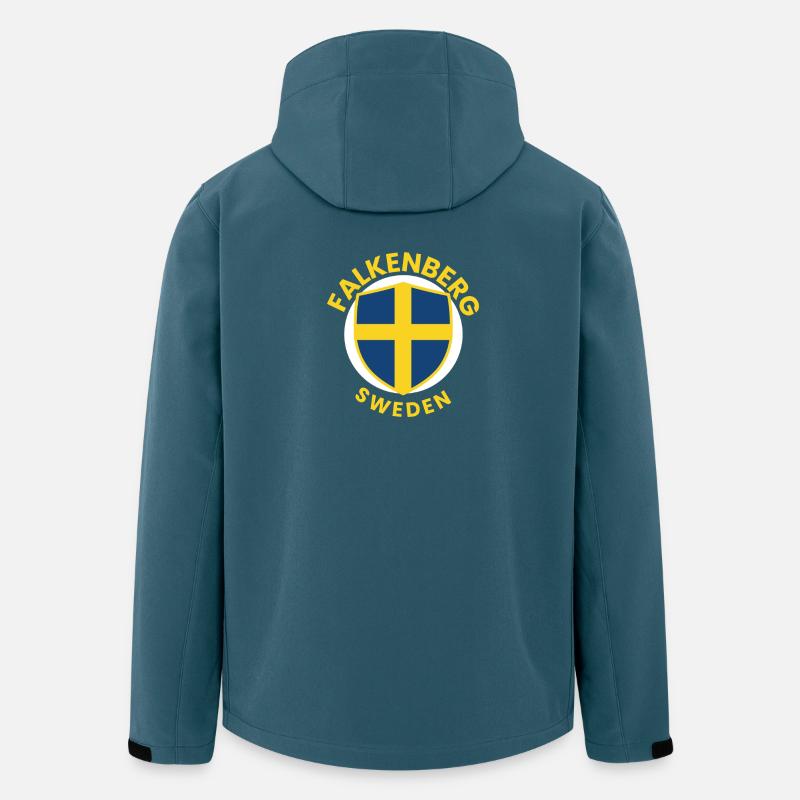 Falkenberg-Schild Schweden - Recycelte Männer Softshell-Jacke von Stanley/Stella - Dunkles Petrol
